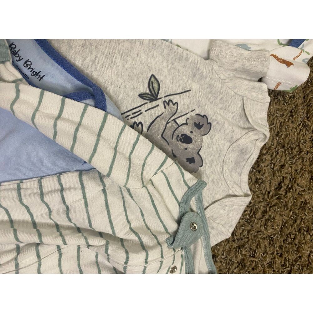 Baby Boy Bodysuits & Sleepers Lot Size 0-3 Months | Dinosaurs, Sports & Animals